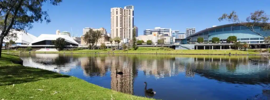 Image of River Torrens and City Skyline in Adelaide South Australia